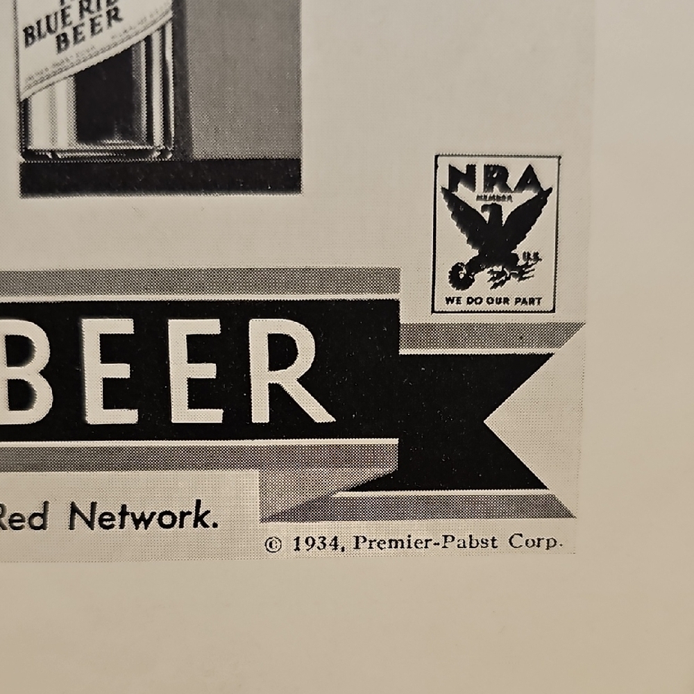 Vintage Pabst Blue Ribbon Beer Advertisement 1934 - Duesenberg Ad - Picture 7 of 11
